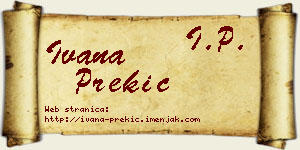 Ivana Prekić vizit kartica